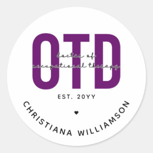 Adesivo Médico de Terapia Ocupacional Púrpura Personalizad