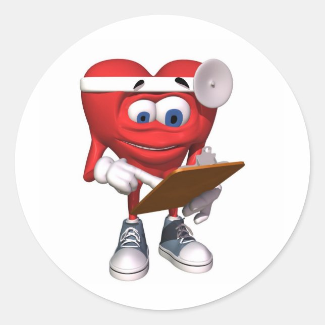 Adesivo Médico do Coração, Cute (Frente)