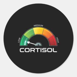 Adesivo Medidor de Estresse Engraçado de Cortisol Baixo Co
