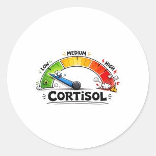 Adesivo Medidor de Nível de Cortisol Baixo Engraçado Alívi