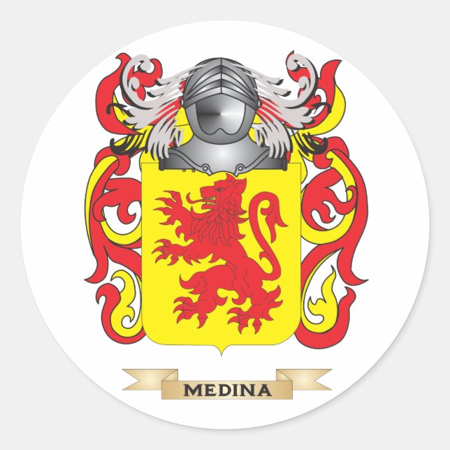 Adesivo Medina Casaco de Armas (Crest Familiar) (Frente)