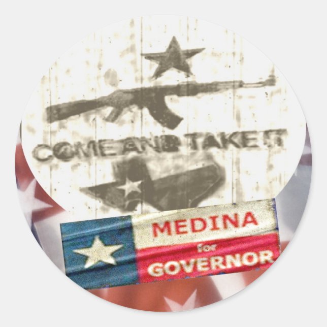 Adesivo Medina Por Governador (Frente)