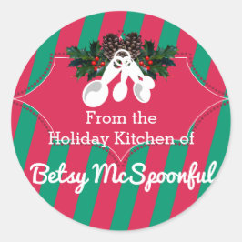 Adesivo Medindo colheres de Natal da cozinha de