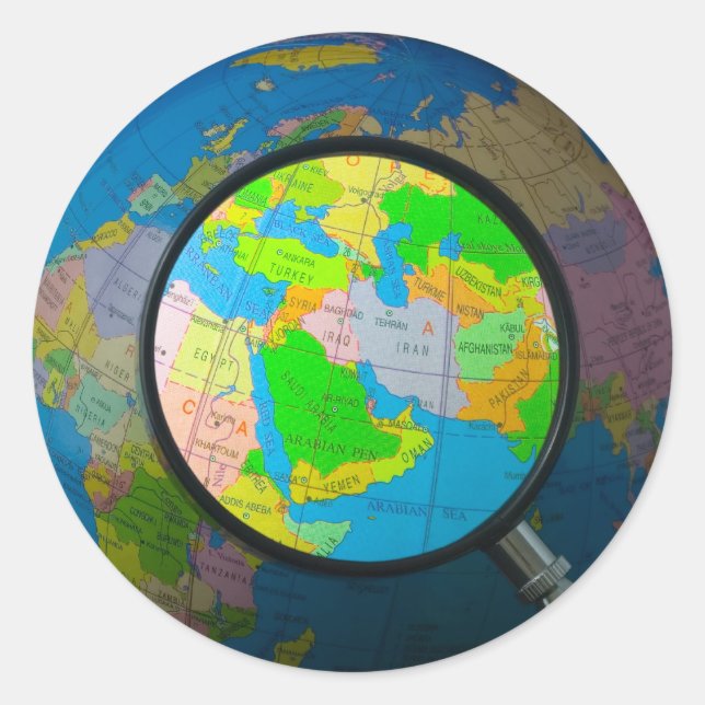 Adesivo Médio Oriente em foco (Frente)