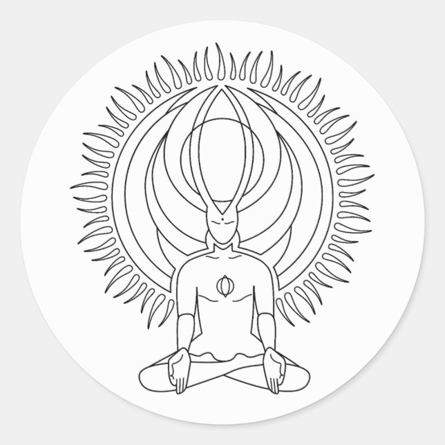 Adesivo Meditação. (Frente)