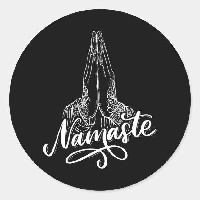 Adesivo Meditação de Budismo Namaste Zen Asana Yoga Gift (Frente)