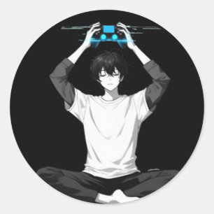 Adesivo Meditação de Carregamento Mental de Jogador