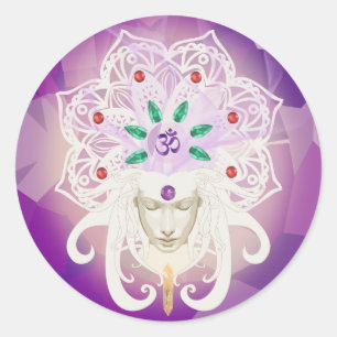 Adesivo Meditação de Deusa Om Sticker