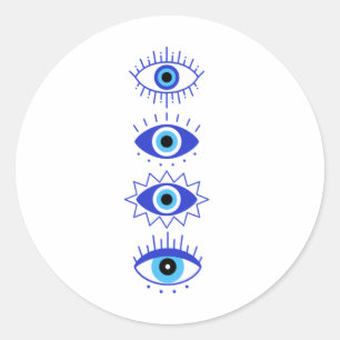 Adesivo Meditação de Energia de Olhos Mau Azuis Hamsa Míst
