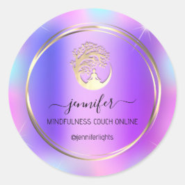 Adesivo Meditação de ioga tocoteia tocoteia roxa