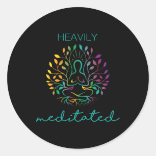 Adesivo Meditação de Yoga Profundamente Meditada