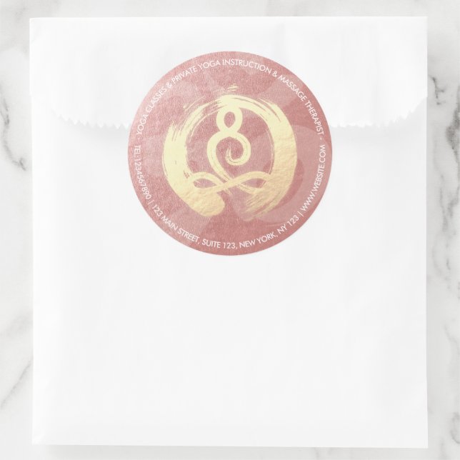 Adesivo Meditação do treinador de vida Yoga Pose Zen OM (Bolsa)