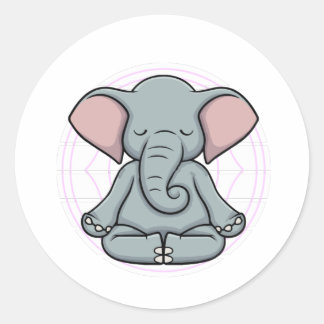 Adesivo Meditação Elefante Yoga Zen