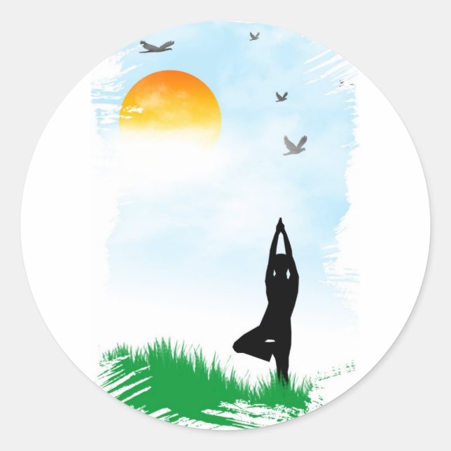 Adesivo Meditação iogi (Frente)