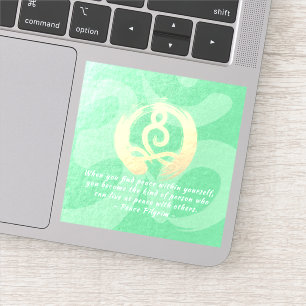 Adesivo Meditação por Instrutor Yoga Pose Healer Citação Z