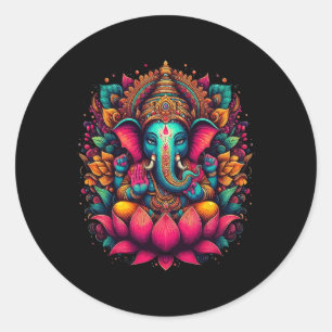 Adesivo Meditação Yoga Ganesh Deus Hindu Namaste Tees Gane