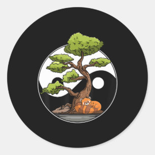 Adesivo Meditação Zen Espiritual Yin Yang Bonsai Tao