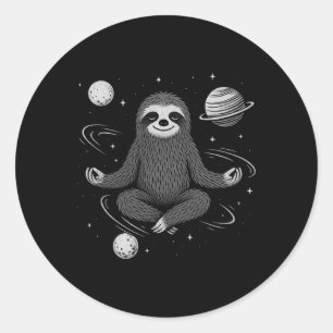 Adesivo Meditacao Zen Preguiça No Espaço Namaste Paz Yoga
