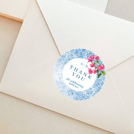 Adesivo Mediterranean tile pattern Round Sticker