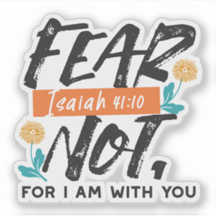 Adesivo Medo Não Bíblia Isaiah Verso Design Inspiracional