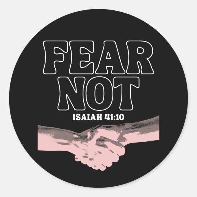Adesivo Medo Não - Isaiah 41:10 (Frente)