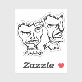 Adesivo Medusa 8MMHeads Horror Awaynowe de Cabeçalho Duplo