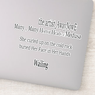 Adesivo Medusa awaynowe Horror 3MMHead Bphrases Diecut 25