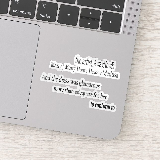 Adesivo Medusa awaynowe Horror 4MMHead Bphrases Diecut 25 (Detalhe)