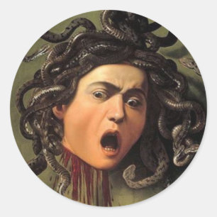 Adesivo Medusa Cabeça Por Caravaggio