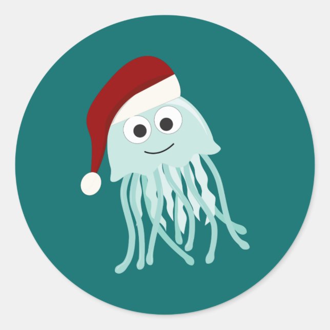 Adesivo medusa de Natal (Frente)
