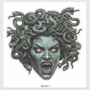 Adesivo Medusa Gorgon Die-Cut Sticker - Arte Mítica Horror