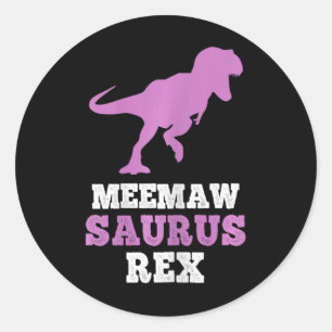 Adesivo Meemaw-saurus Rex Dino Dinosaur Meemawsaurus Funny