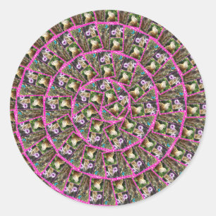 Adesivo Meerkat Abstrato Art, Round Sticker