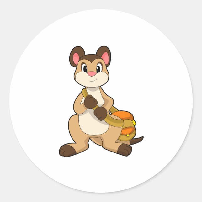 Adesivo Meerkat com Bag (Frente)