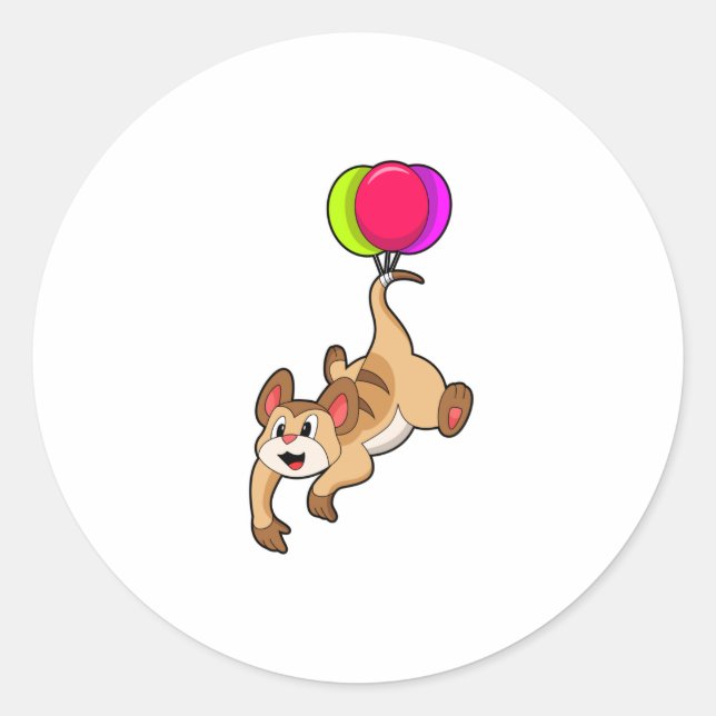 Adesivo Meerkat com Balão (Frente)
