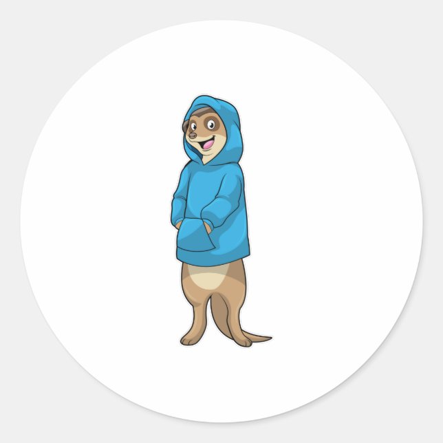 Adesivo Meerkat com Hoodie (Frente)