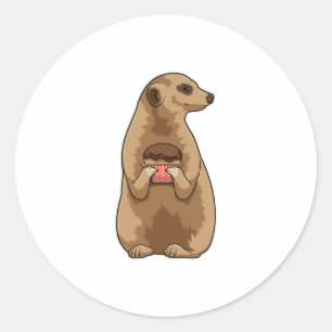 Adesivo Meerkat com Muffin