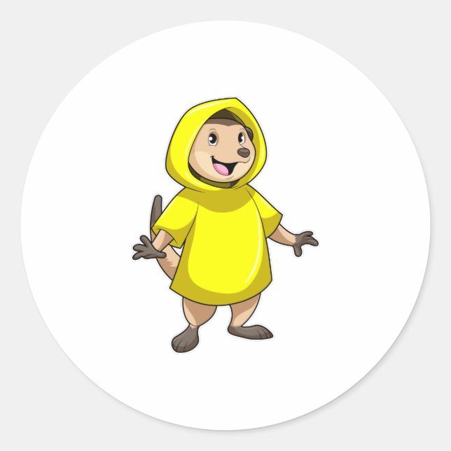 Adesivo Meerkat com Raincoat (Frente)