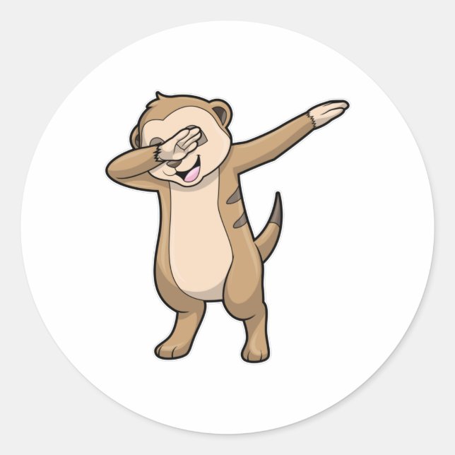 Adesivo Meerkat como Hip Hop Dance Dab (Frente)
