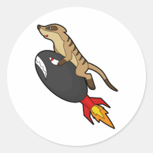 Adesivo Meerkat voando com Rocket
