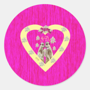 Adesivo Meerkats em seu dia do casamento,
