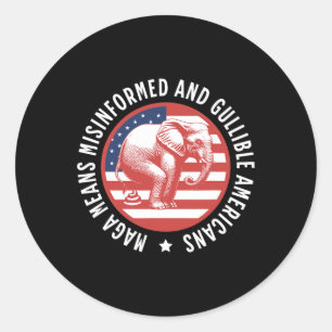 Adesivo Mega Acronyme Indevidamente Informado E Americanos
