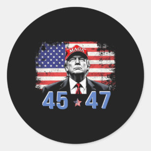 Adesivo Mega Inauguração Dia 45 47 Donald Trump Presidente