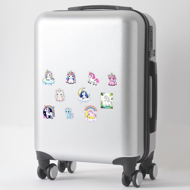 Adesivo Mega Kawaii Unicorn Bundle – 10+ Magical Fantasy I (Mala)