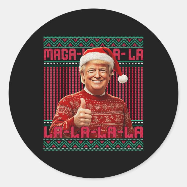 Adesivo Mega La Donald Trump Potus 47 Natal Feio (Frente)