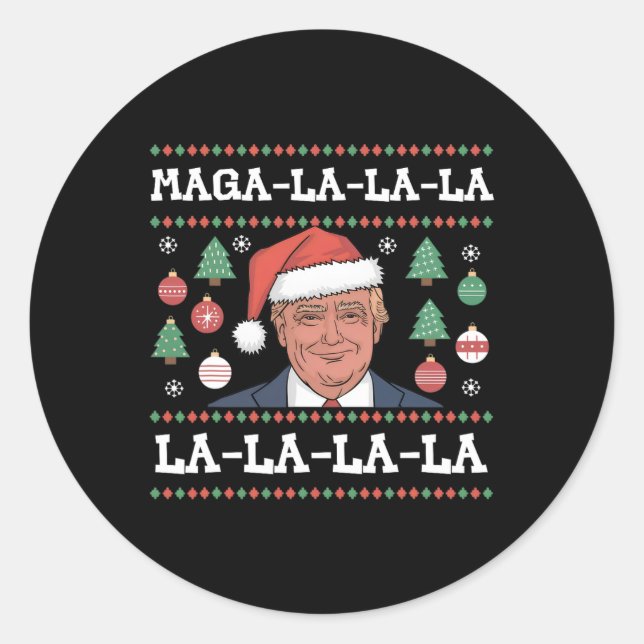 Adesivo Mega La Donald Trump Potus 47 Natal Feio (Frente)