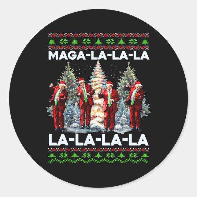 Adesivo Mega La Donald Trump Potus 47 Natal Feio (Frente)