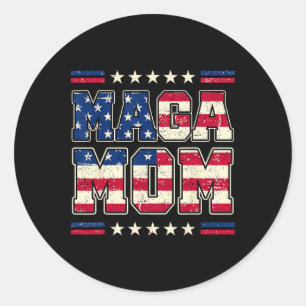 Adesivo Mega Mãe Patriótica Eua Mama Trump 2024 Vintage St