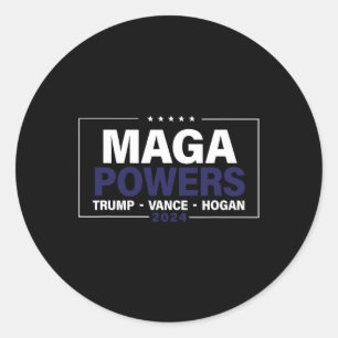Adesivo Mega Powers Trump Vance Hogan 2024 Funny Patriótic