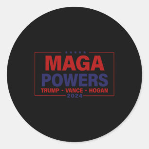 Adesivo Mega Powers Trump Vance Hogan 2024 Funny Patriótic